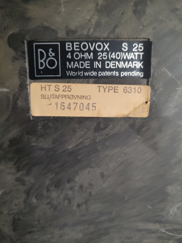 Højttaler, Bang  Olufsen, Beovox S