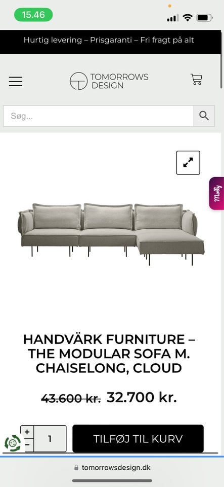 Sofa andet materiale 4 pers