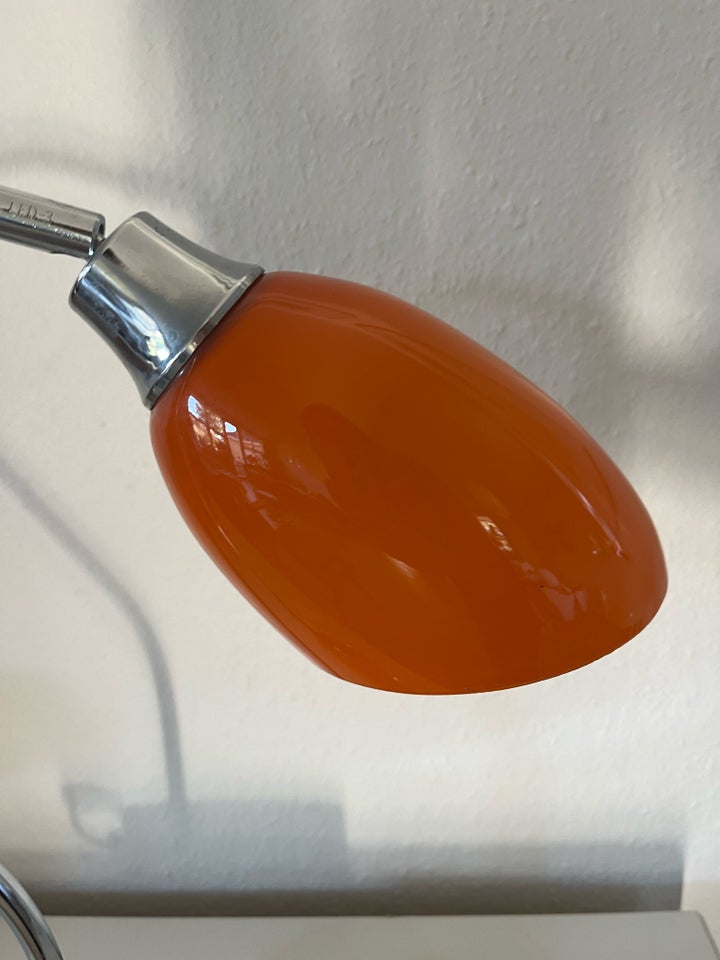 Bordlampe med glasskærm, Vintage