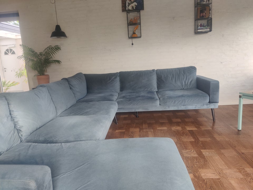 U-sofa, velour, 8 pers.