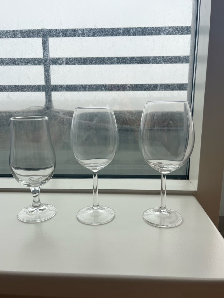 Glas, Ølglas, vinglas (rød  hvid)