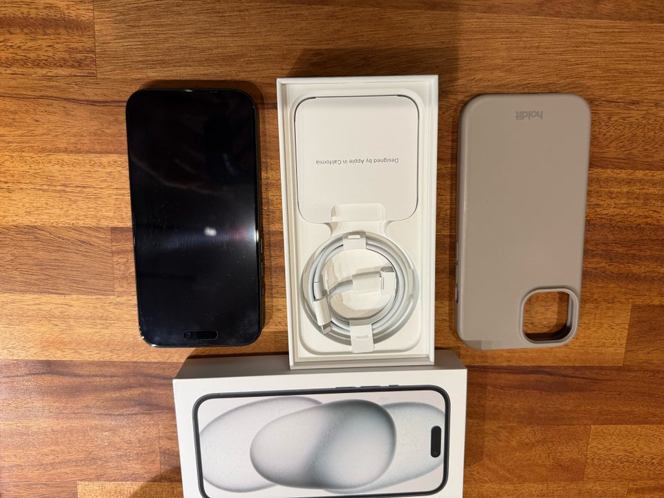 iPhone 15, 128 GB, sort