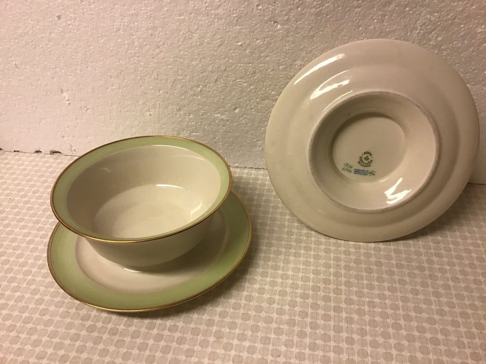 Porcelæn Ældre Hvid Sauceskål