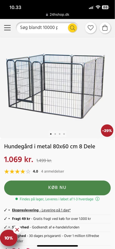 Hundegård Metal hundegård