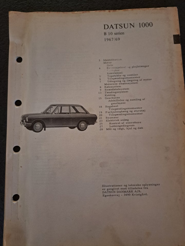 Datsun 1000, Ivar, emne: bil og