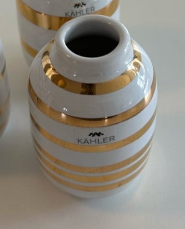 Andet Kahler Mini vase med guld