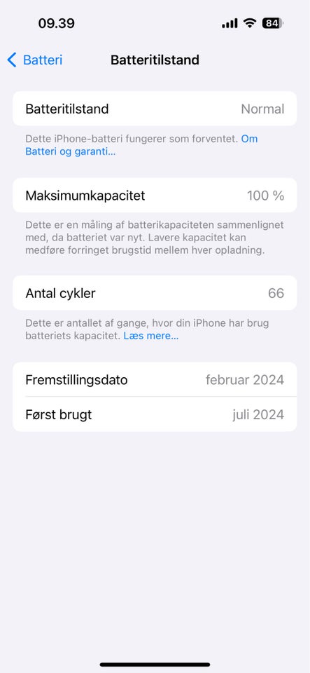 iPhone 15 128 GB sort