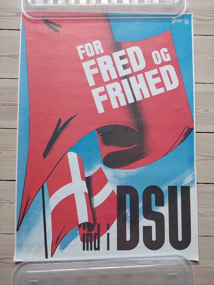 Plakat, motiv: Den røde fane, b: 48