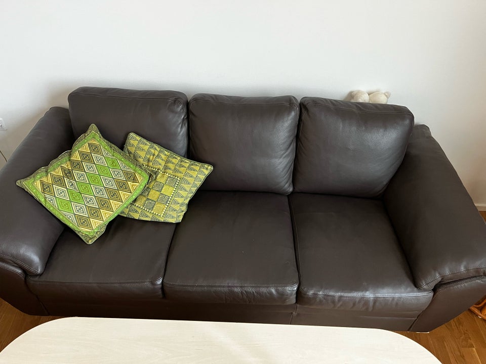 Sofa, læder, 3 pers.