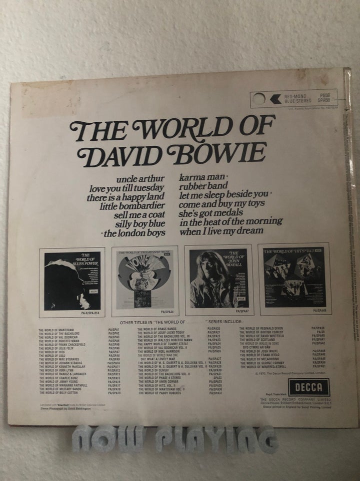 LP, David Bowie, The World of David