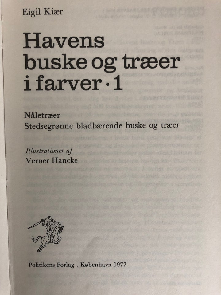 Havens buske og træer 1 + 2 , Eigil