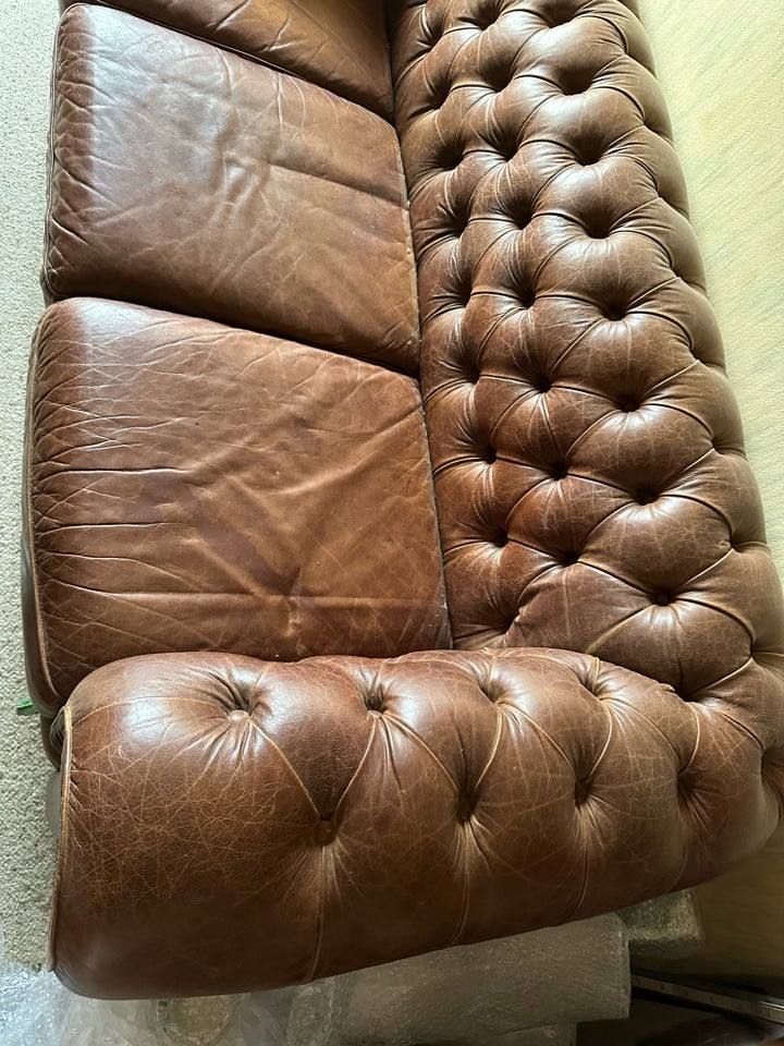 Sofa, læder, Chesterfield