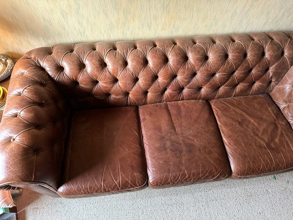 Sofa, læder, Chesterfield