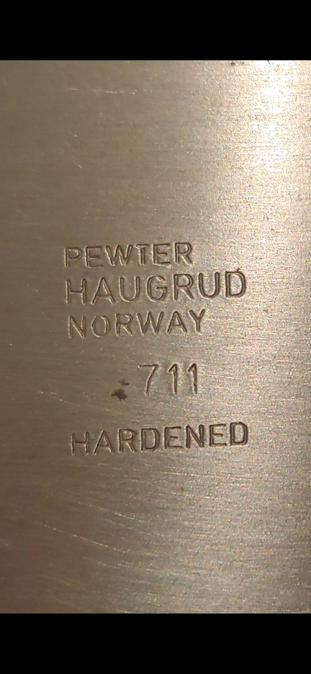 Tin, Fad/ plate til væg, PEWTER