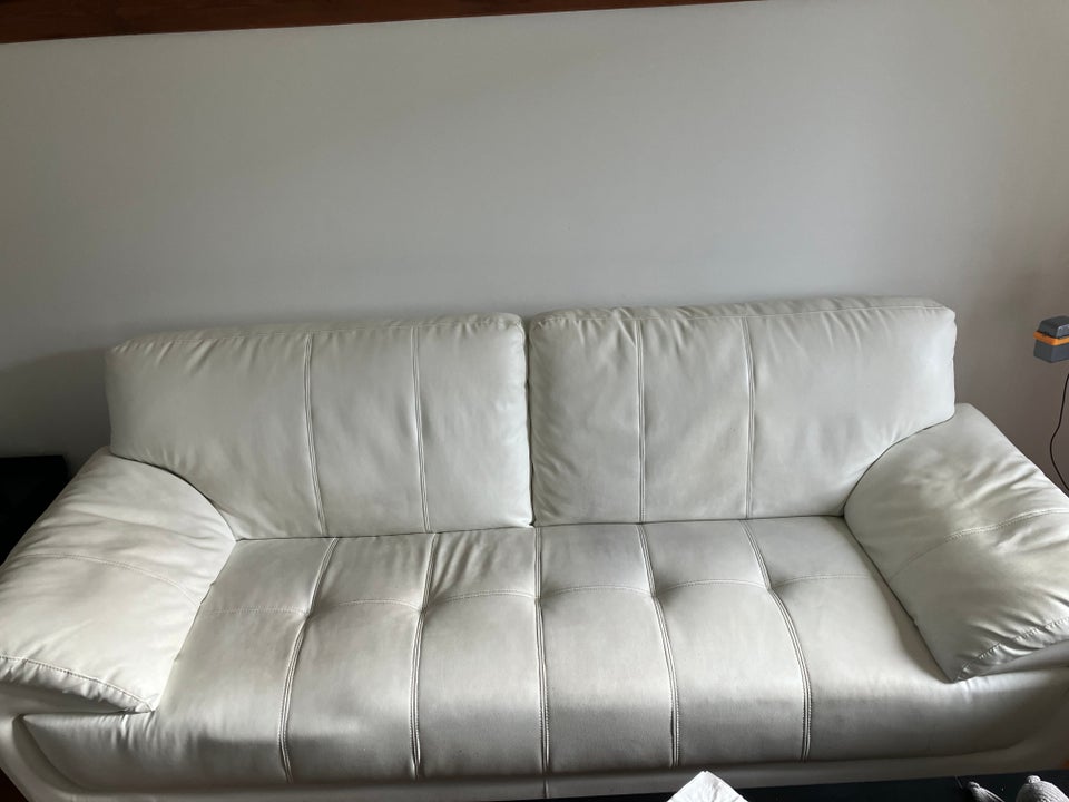 Sofa, læderlook, 3 pers.