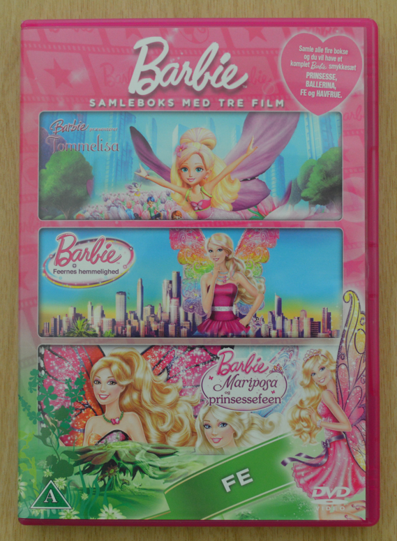 Barbie samleboks med 3 film, DVD,