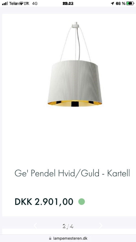 Anden arkitekt, Kartell GE pendel,