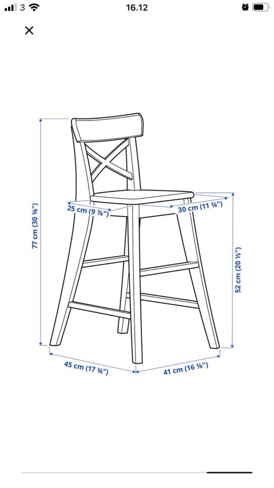 Juniorstol Ikea Ingolf