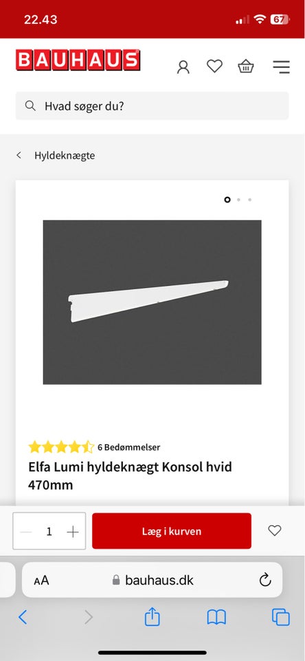 Tilbehør til reol ELFA d: 47