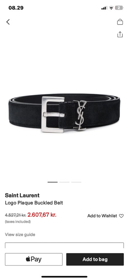 Bælte, Yves Saint Laurent, str.