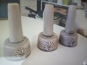 2 Flotte Grå Keramik Vaser 15 cm