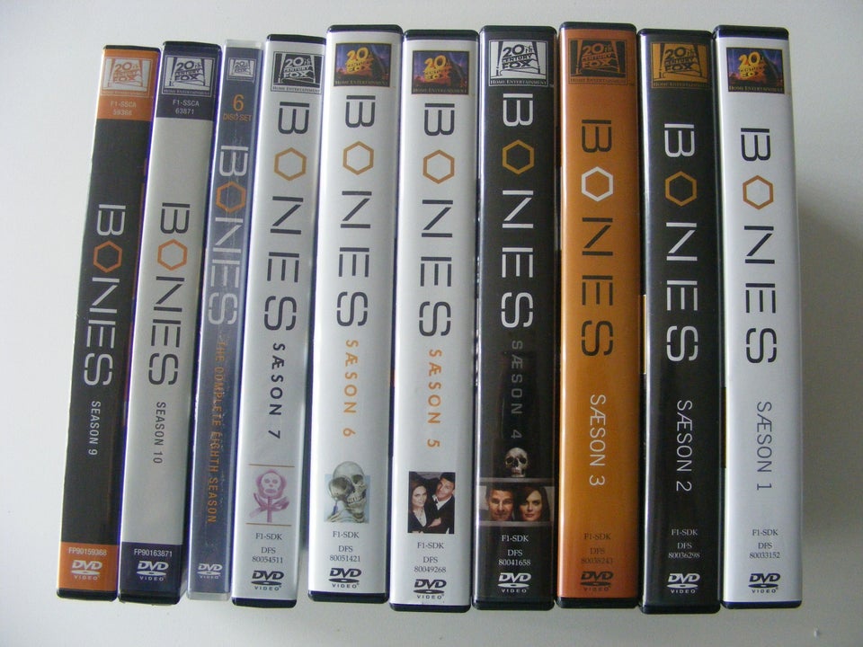 BONES DVD 10 sæsoner, DVD,