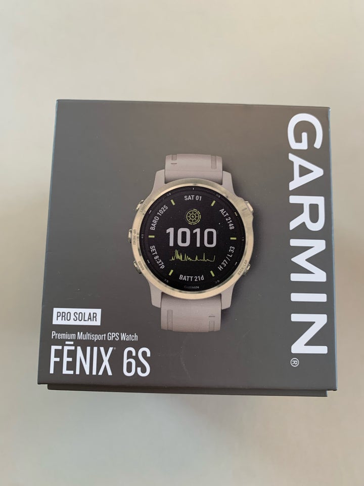 Løbeur, Garmin Fenix 6s pro solar,