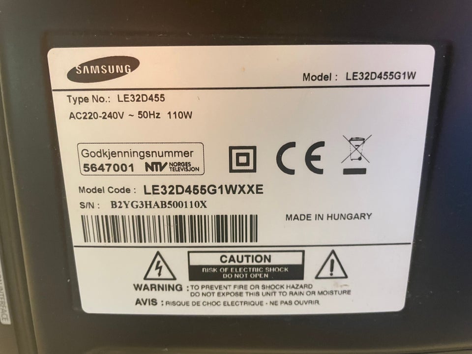 LCD, Samsung, Serie 4 - LE32D455