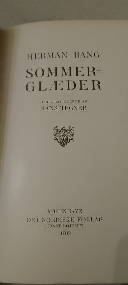 Sommerglæder Første udgave 1902,