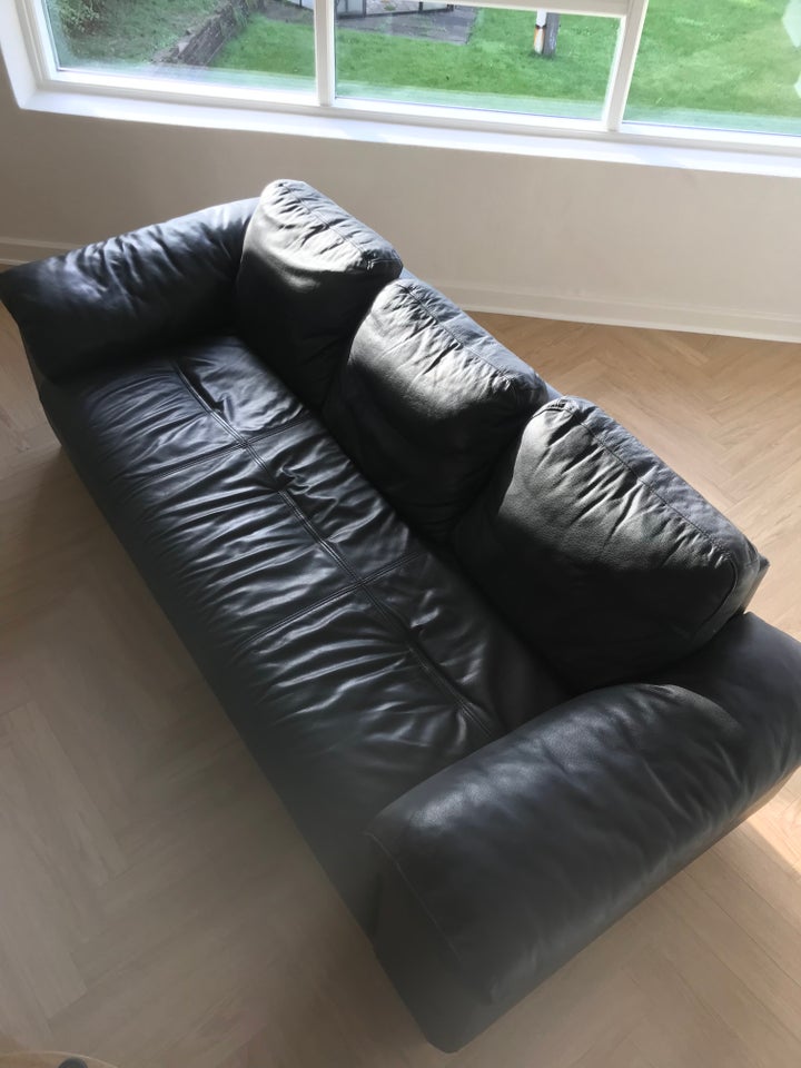 Sofa, læder, 3 pers.