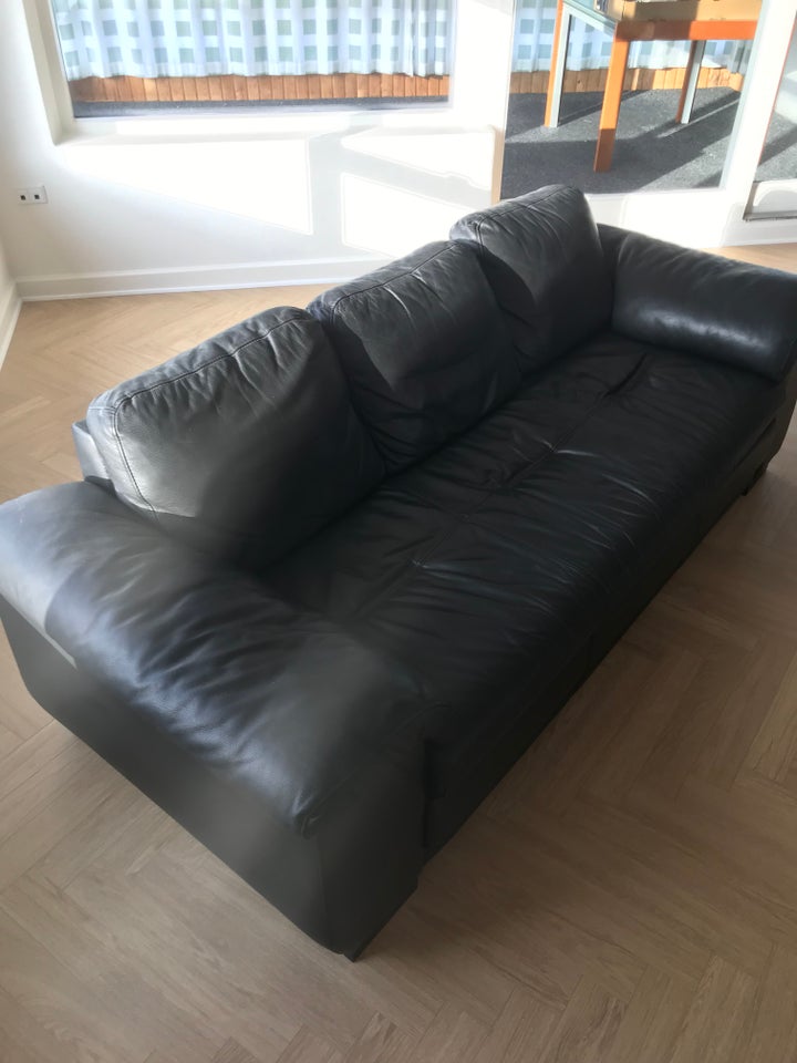 Sofa, læder, 3 pers.