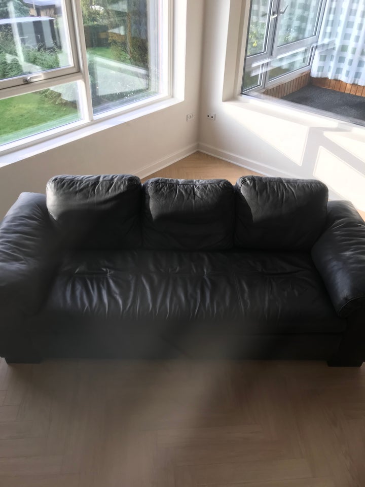 Sofa, læder, 3 pers.