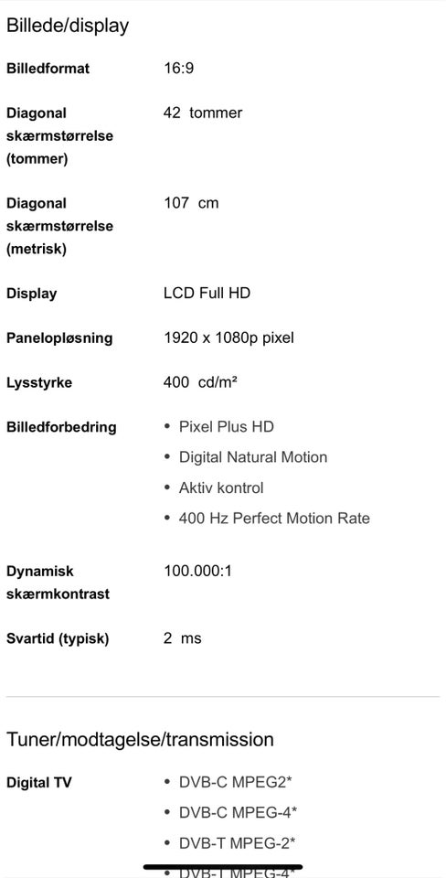 LCD, Philips, 42PFL4506H/12