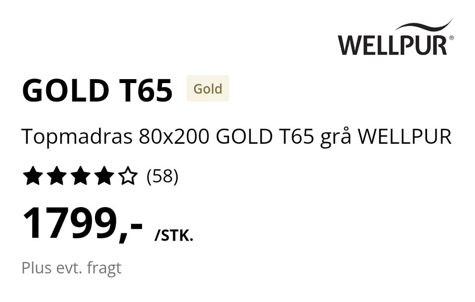 Topmadras Wellpur b: 75 l: 180 h: 8