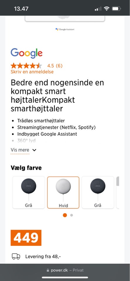 Højttaler, Google, Nest mini