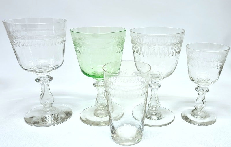 Glas, Vinglas div. og karaffel,