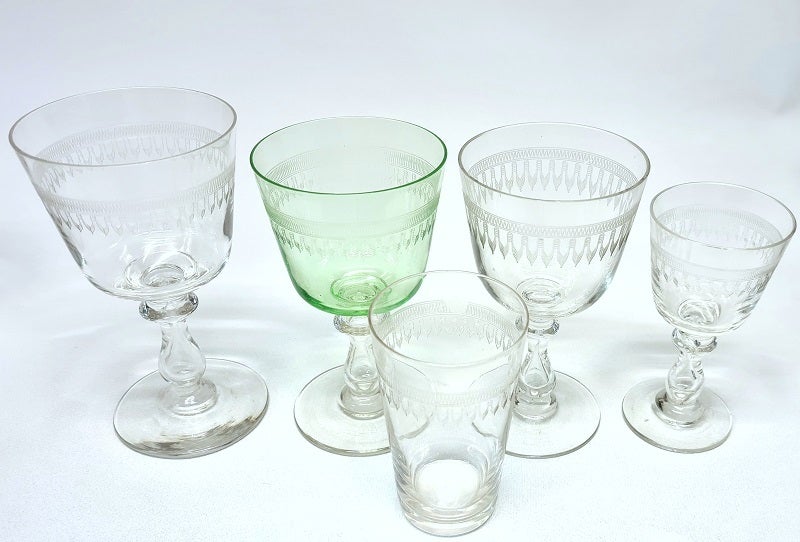 Glas, Vinglas div. og karaffel,