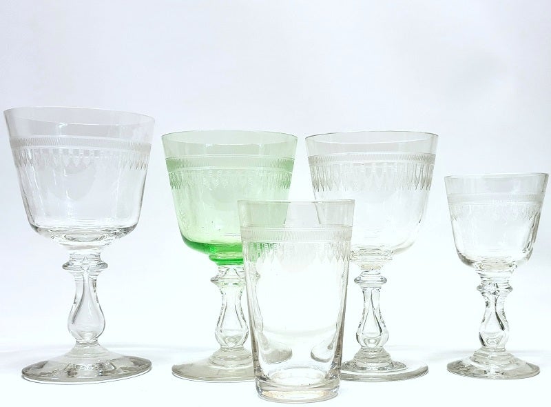 Glas, Vinglas div. og karaffel,