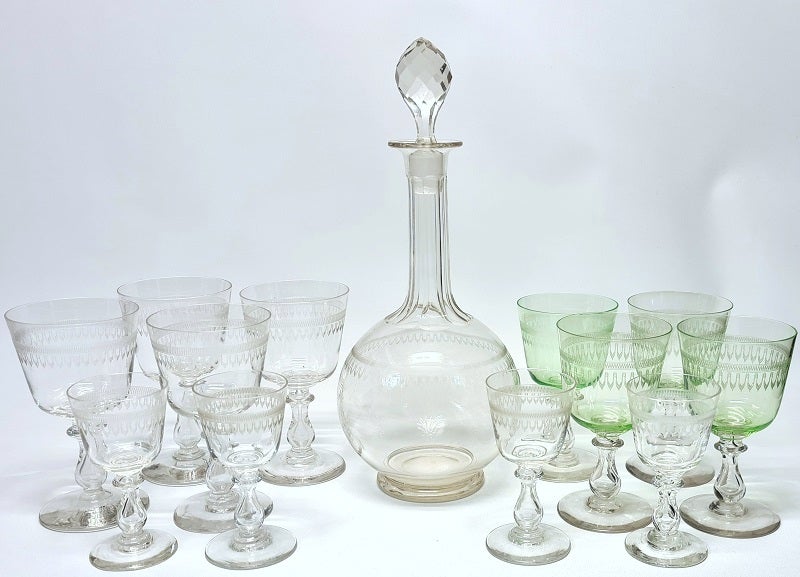 Glas, Vinglas div. og karaffel,