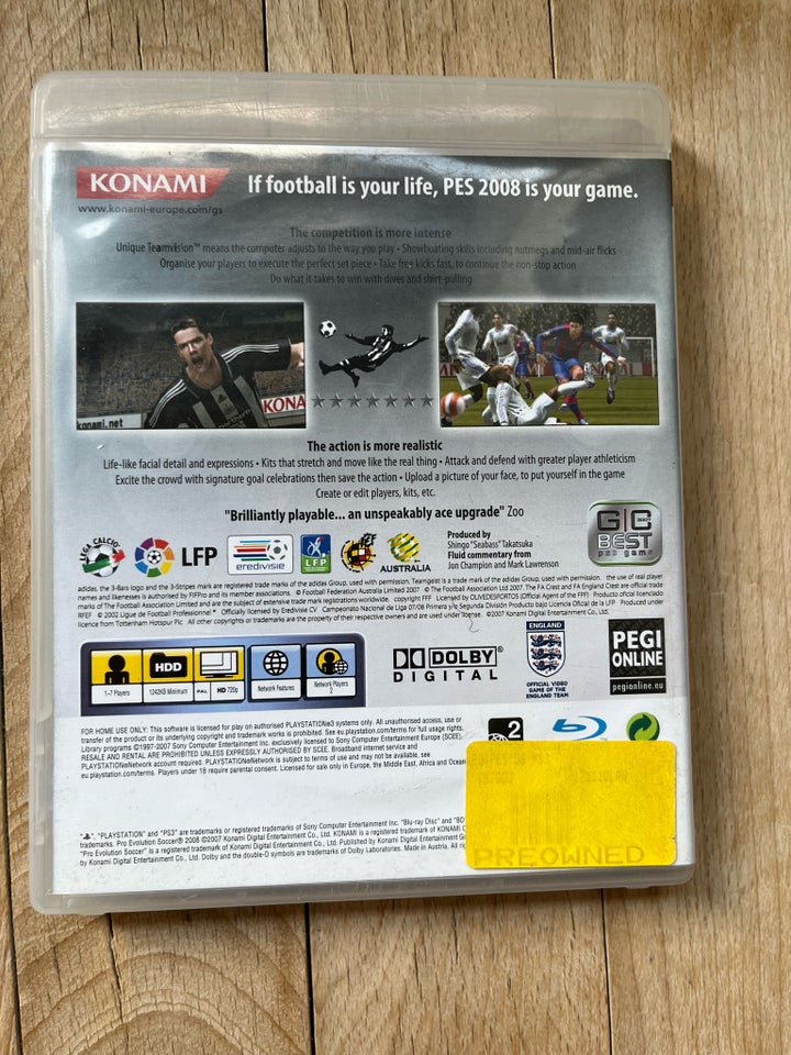 PES2008 PS3 sport