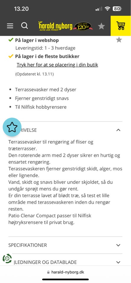 Nilfisk terrassenrenser