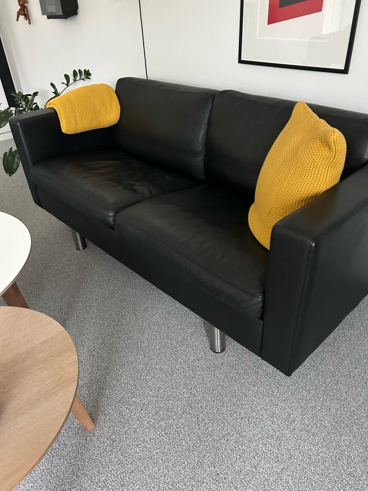 Sofa, læder, 2 pers.