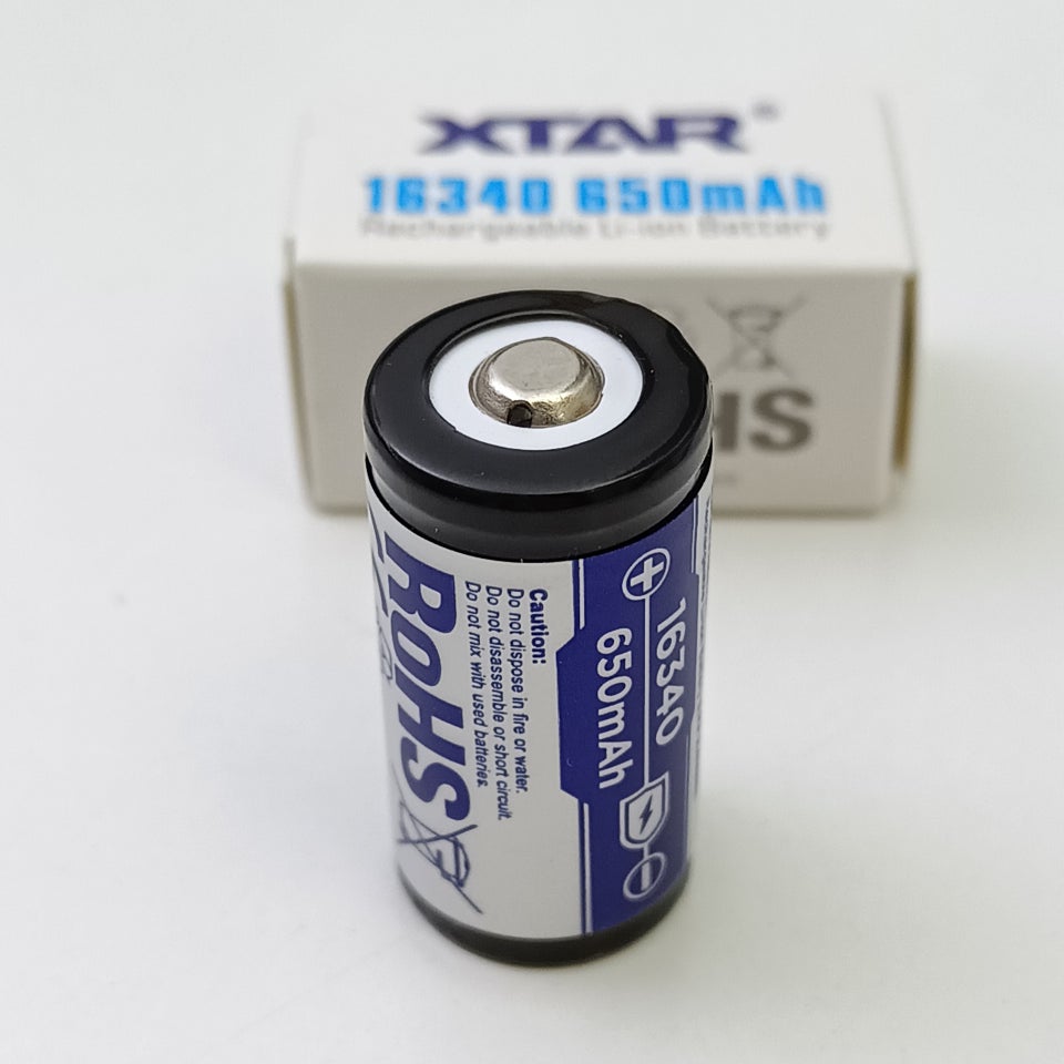 Batterier NY! 16340 37V 650mAh