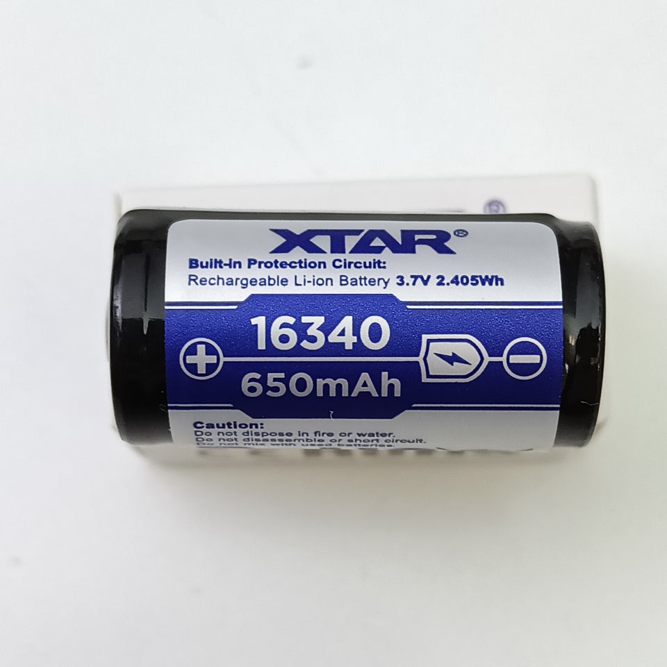 Batterier NY! 16340 37V 650mAh