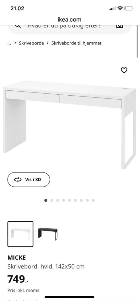 Skrivebord, Ikea