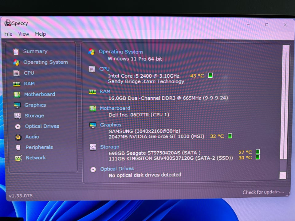 Dell Optipelx 990 31 Ghz