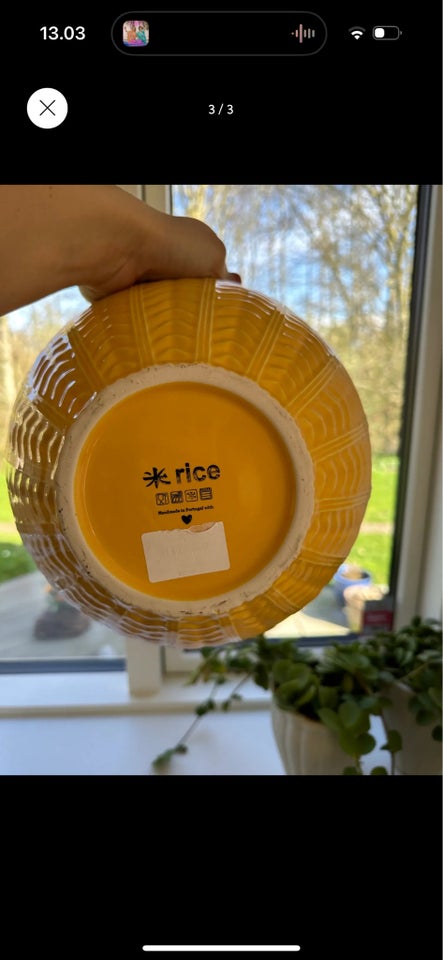 Keramik Stor skål Rice