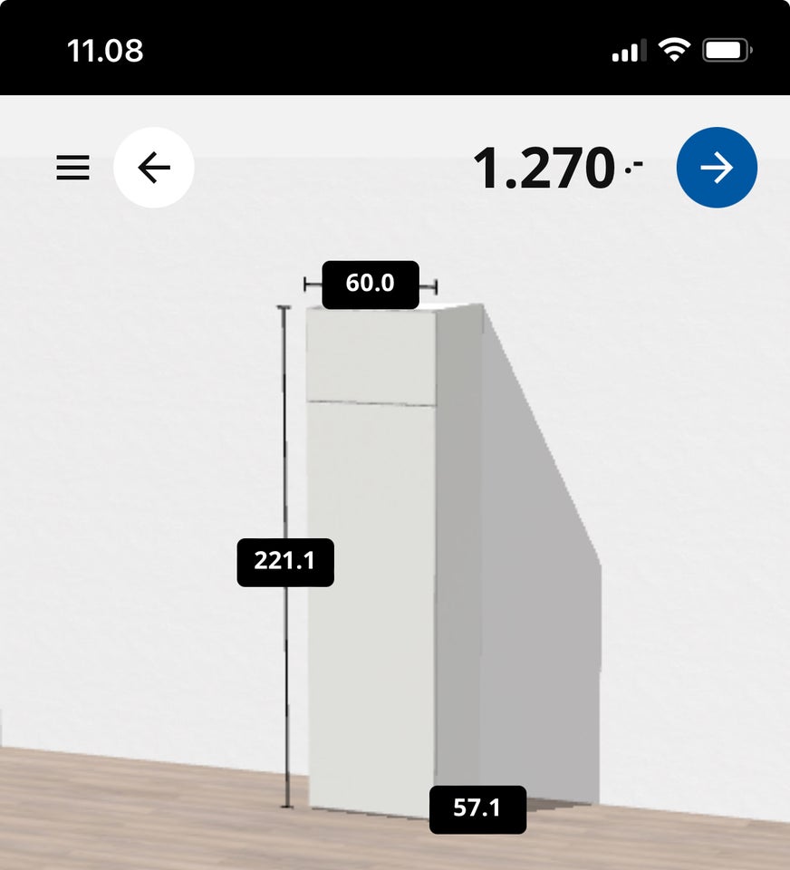 Garderobeskab, IKEA, b: 60 d: 57 h: