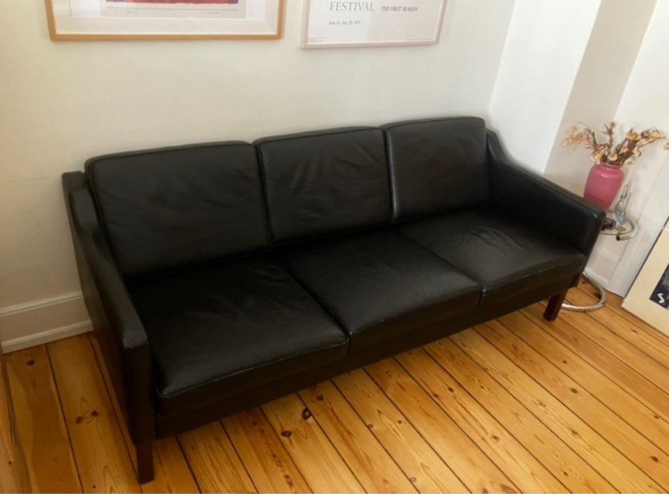 Sofa læder 3 pers