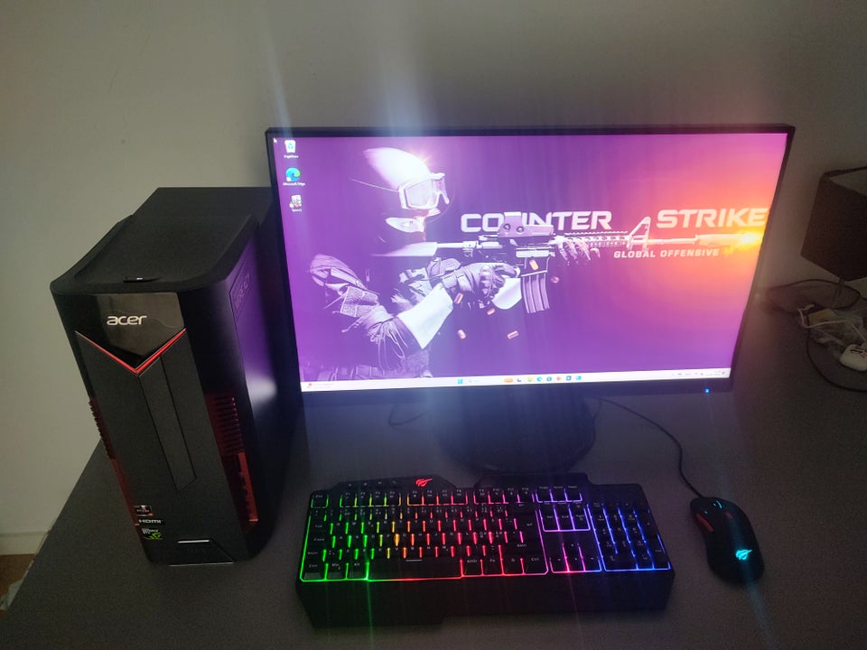 Acer Gamer pc setup med gtx 1060